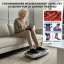 AVA Vibrationstræner Max helkropsplade i brug med LCD-display og fjernbetjening