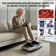 AVA Vibrationstræner Max helkropsplade i brug med LCD-display og fjernbetjening